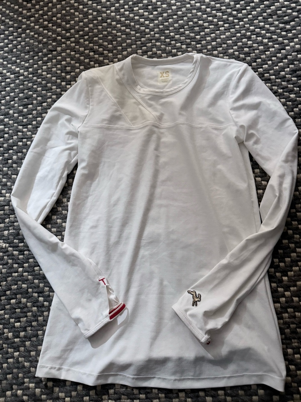 Tracksmith Van Cortlandt Women’s Long Sleeve Run Top | White/Ivory | XS | New